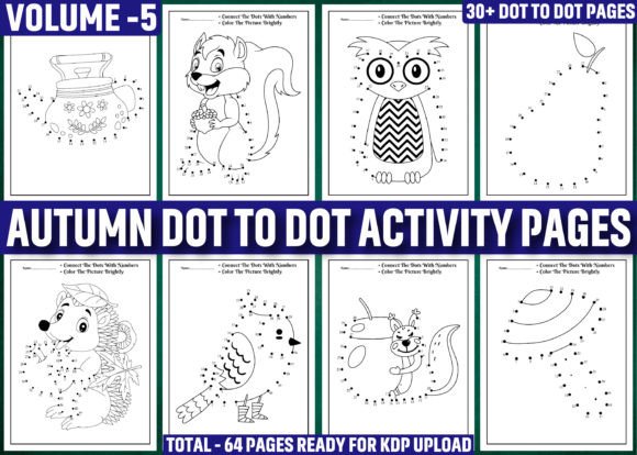 30 Autumn Dot to Dot Activity Pages