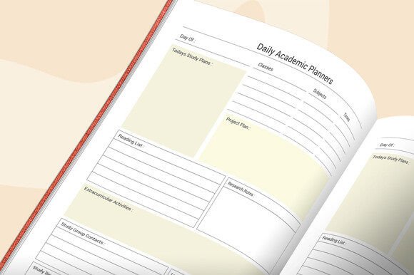 Daily Academic Planner Page KDP Interior: A Smart Tool