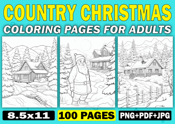 Exploring the Charm of Country Christmas: A Guide to Adult Coloring and KDP Publishing