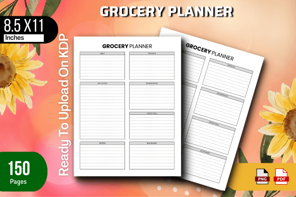 Grocery Planner Interior for KPD: A Complete, Ready-to-Upload Resource for Organized Shopping