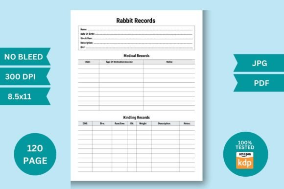 Rabbit Records Book KDP Interior: Capturing Every Hop and Whisker Without the Guesswork
