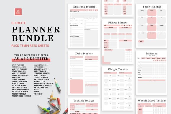 Ultimate Planner Bundle 23: A Versatile Printable Planning System for Real Life