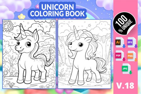 Unicorn Coloring Book KDP Interior V18 Resource Guide