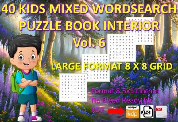 Unlocking Creativity with 40 Kids Mixed Word Search Vol 6